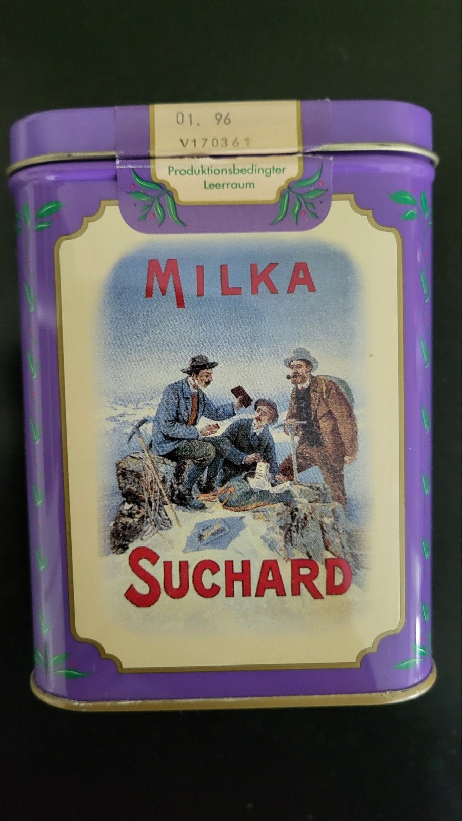 Vintage Milka Suchard blik - Alpenmilch Chocolade, Verzamelen, Blikken, Ophalen of Verzenden, Gebruikt, Overige, Overige merken