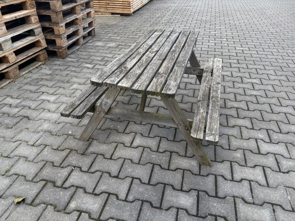 Kinder picknicktafel gebruikt, Ophalen, Zo goed als nieuw, Rechthoekig, Hout