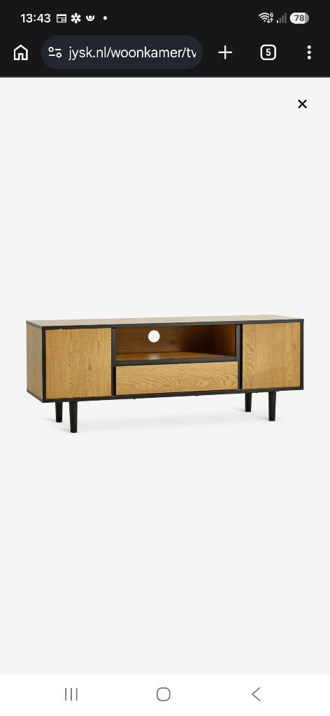Mooie tv kast jysk odens, Huis en Inrichting, Ophalen, 100 tot 150 cm, Zo goed als nieuw, Minder dan 100 cm