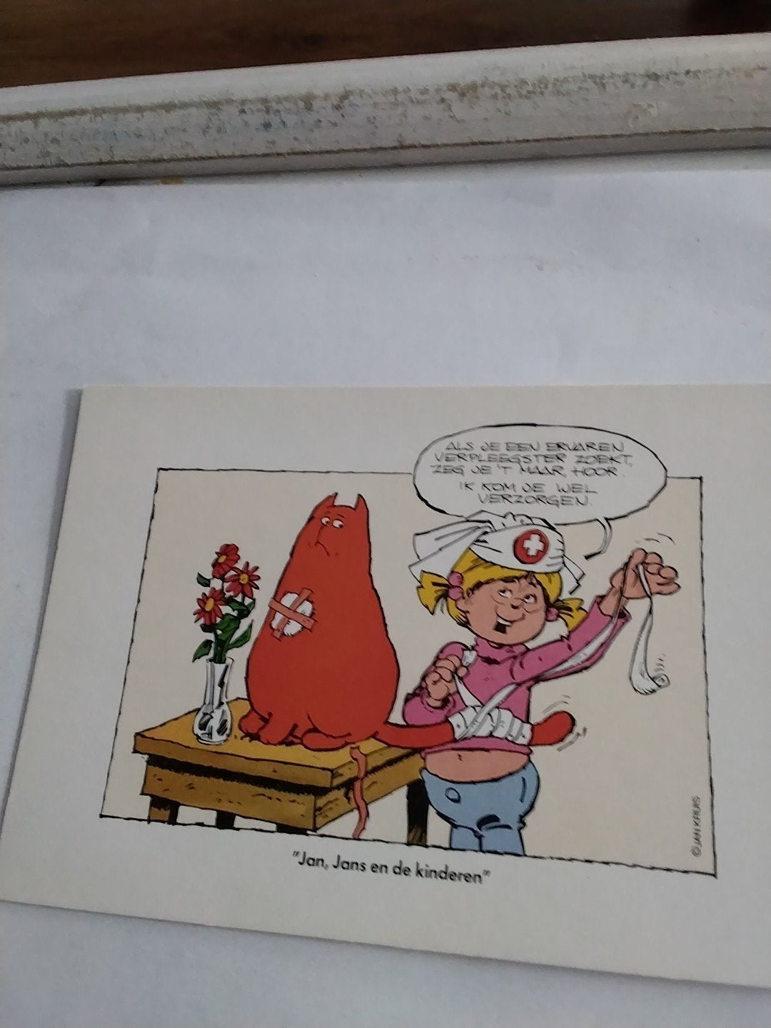 kaart Jan, Jans en de Kinderen - Verpleegster Jan Kruis, Verzamelen, Ophalen of Verzenden, 1980 tot heden, Gelopen