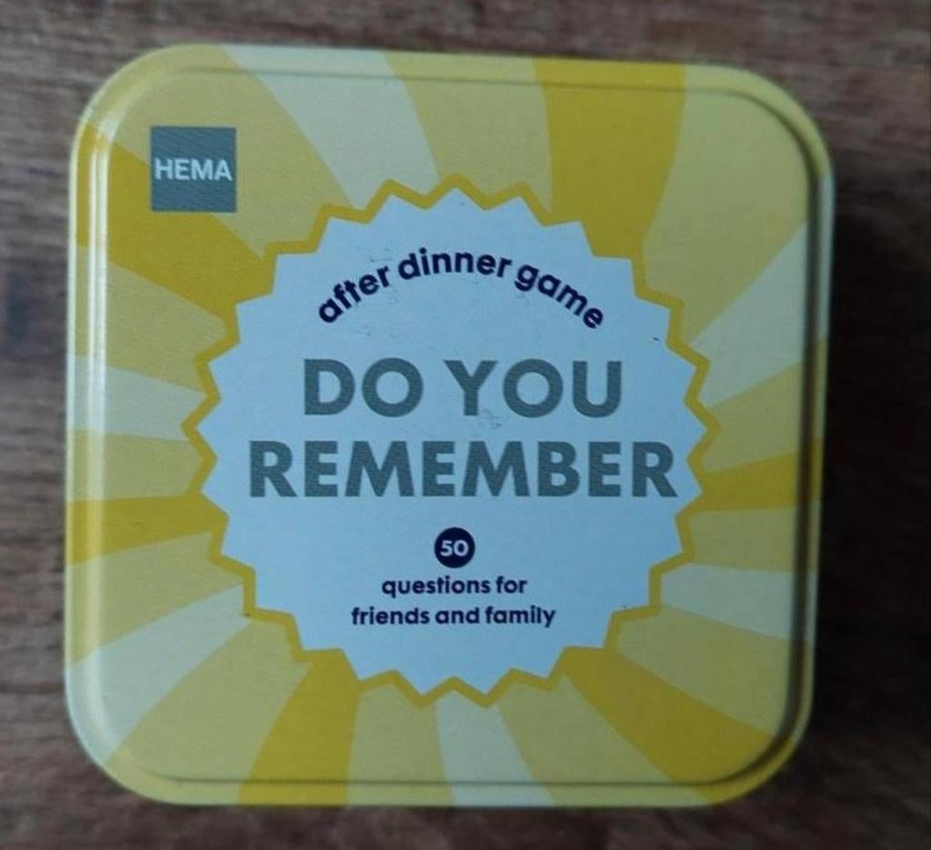 Do you remember - after dinner game in mini blik, Ophalen of Verzenden