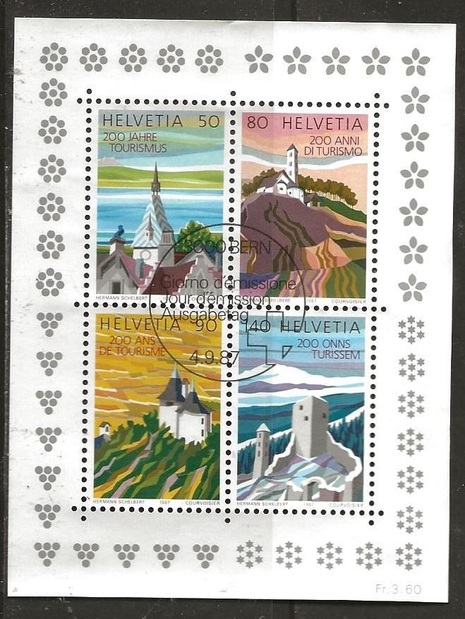 Zwitserland 38, toerisme, Verzenden, Gestempeld