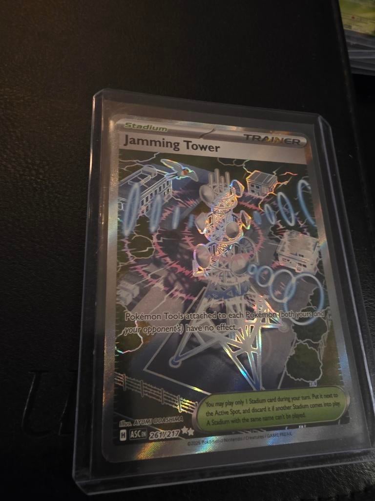 Pokémon TCG: 261 Jamming Tower Trainer ascended heroes, Ophalen of Verzenden, Zo goed als nieuw, Losse kaart, Foil