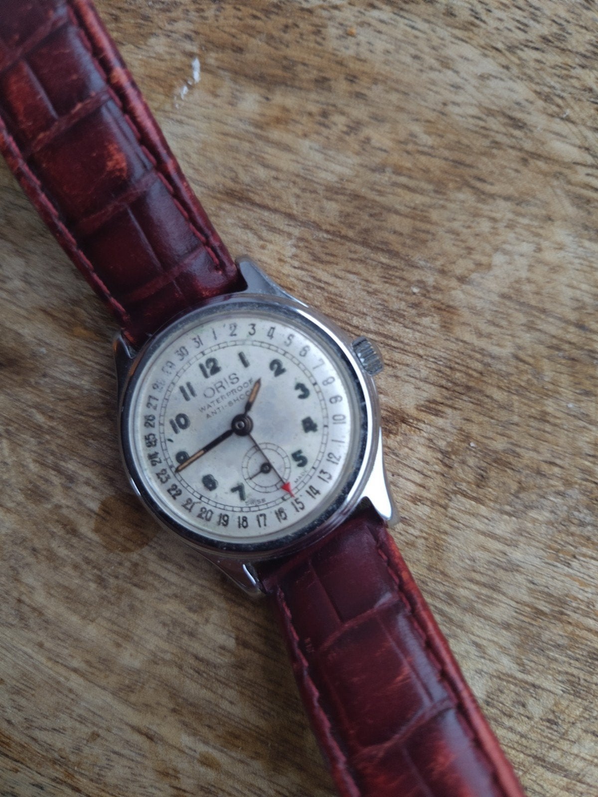 Oris Pointer Date Polshorloge uit de jaren '60, Overige merken, Staal, Met bandje, Polshorloge