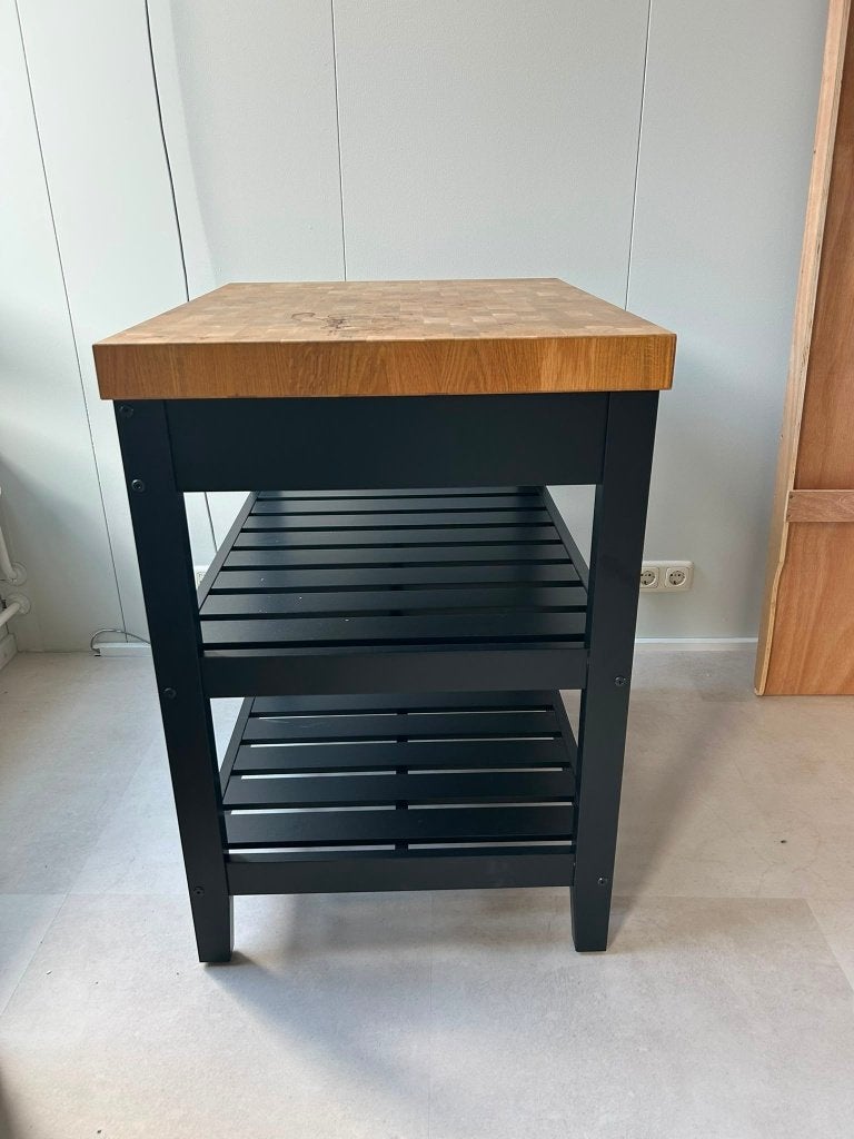 Keukeneiland VADHOLMA, Ophalen, Zwart, 50 tot 100 cm, Zo goed als nieuw