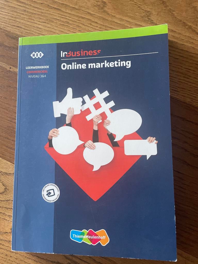 InBusiness Online Marketing MBO Leerwerkboek Niveau 3&4, Ophalen of Verzenden, Gamma, Zo goed als nieuw, MBO