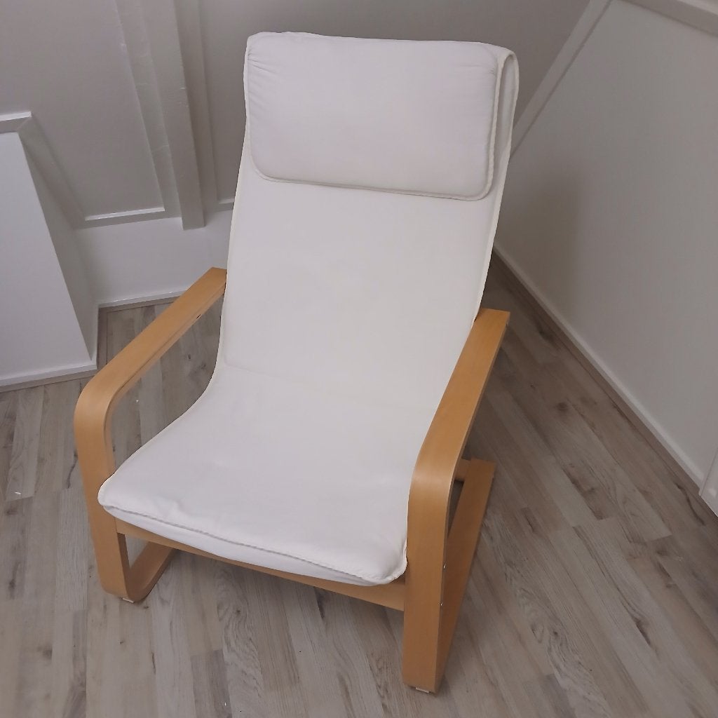 IKEA Fauteuil Holmby naturel, Huis en Inrichting, Fauteuils, Gebruikt, Ophalen of Verzenden, Overige materialen, 50 tot 75 cm