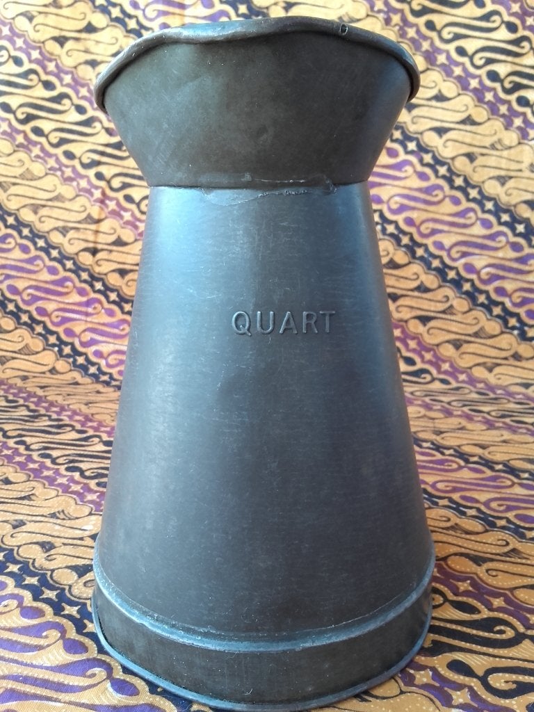 Mooie antieke Quart maatbeker uit Engeland van koper 20 cm., Antiek en Kunst, Antiek | Koper en Brons, Ophalen of Verzenden, Koper