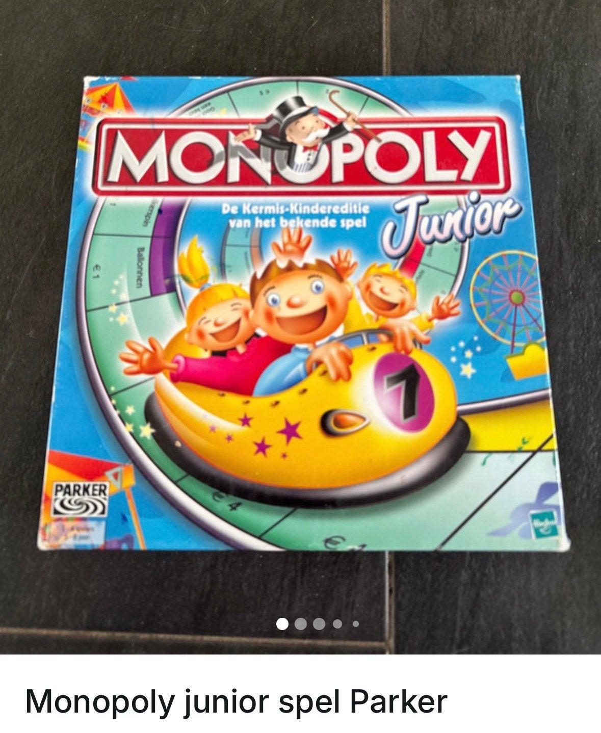 Monopoly Junior - De Kermis-Kindereditie, Hobby en Vrije tijd, Gezelschapsspellen | Bordspellen, Drie of vier spelers, Ophalen of Verzenden