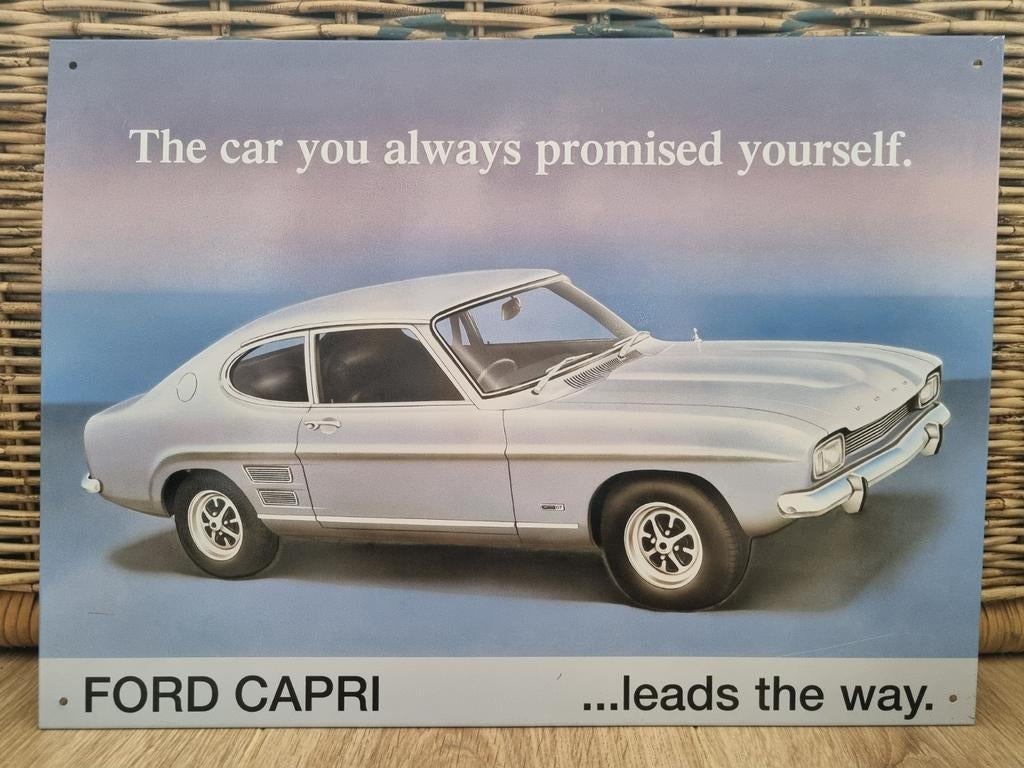 3 afbeeldingen van oldtimers op blik, Ophalen of Verzenden, Zo goed als nieuw, Schilderij