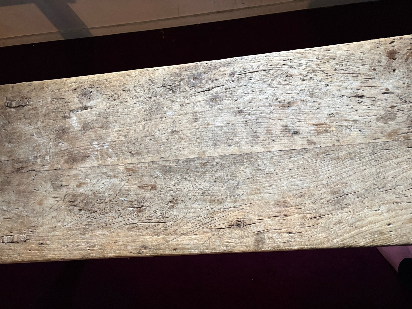 Robuuste houten salontafel / bankje, Ophalen