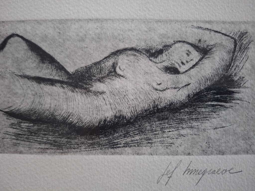 2 Litho's en 3 tekeningen van Jef Innergraeve, Ophalen