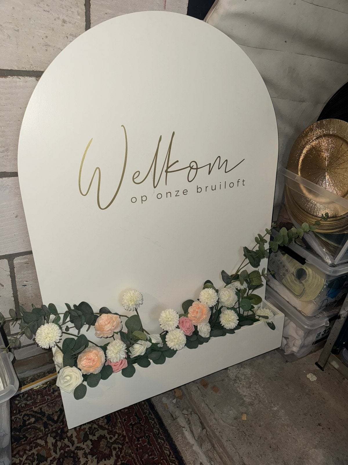 Welkomstbord bruiloft, Ophalen, Zo goed als nieuw, Geboorte of Huwelijk