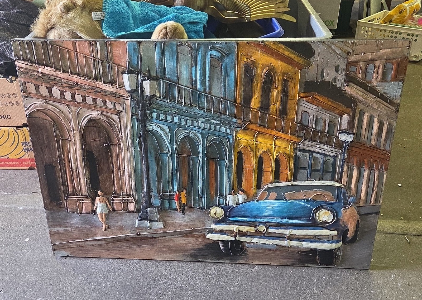 handgemaakt 3D metaalschilderij Havana Cuba
