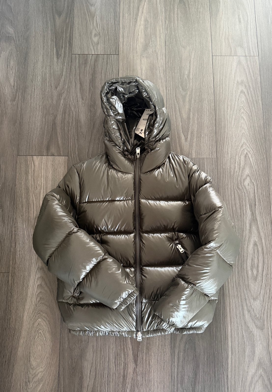 Zara Donsjack ( khaki), Verzenden, Nieuw, Maat 46 (S) of kleiner, Groen