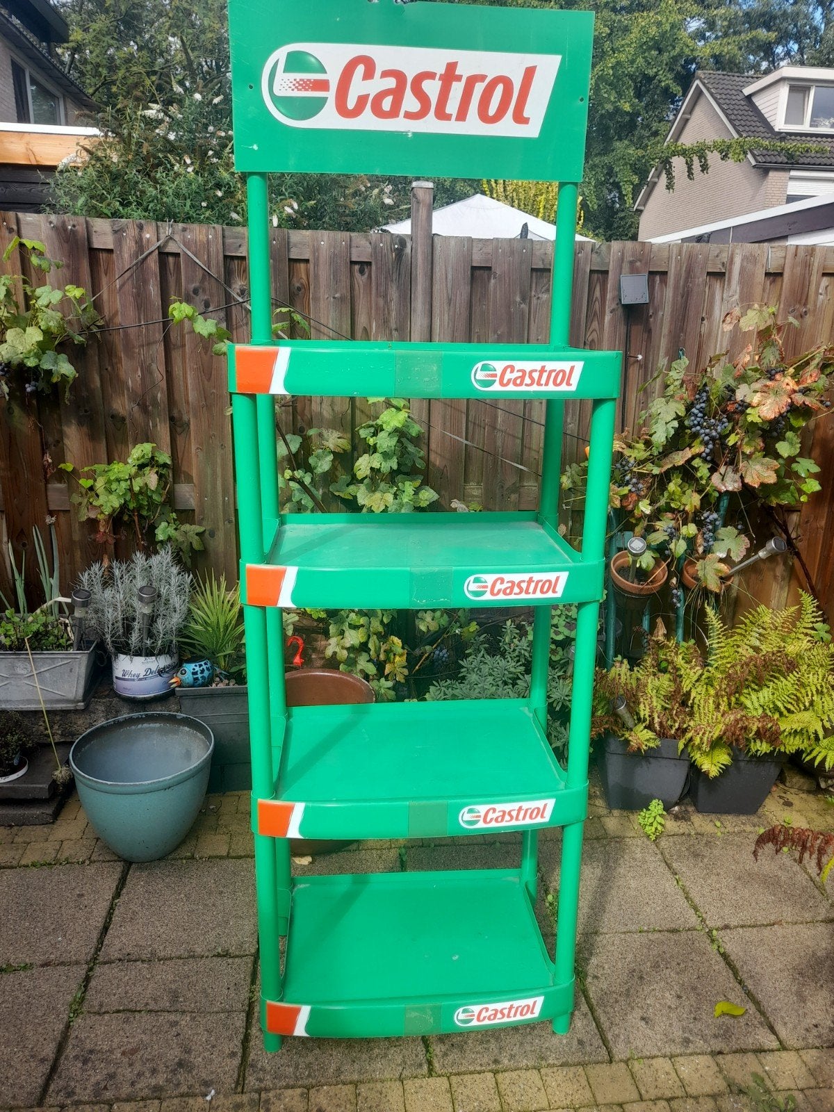 Castrol Display Rek - Vintage Olie Reclame Display, Ophalen, Gebruikt, Reclamebord