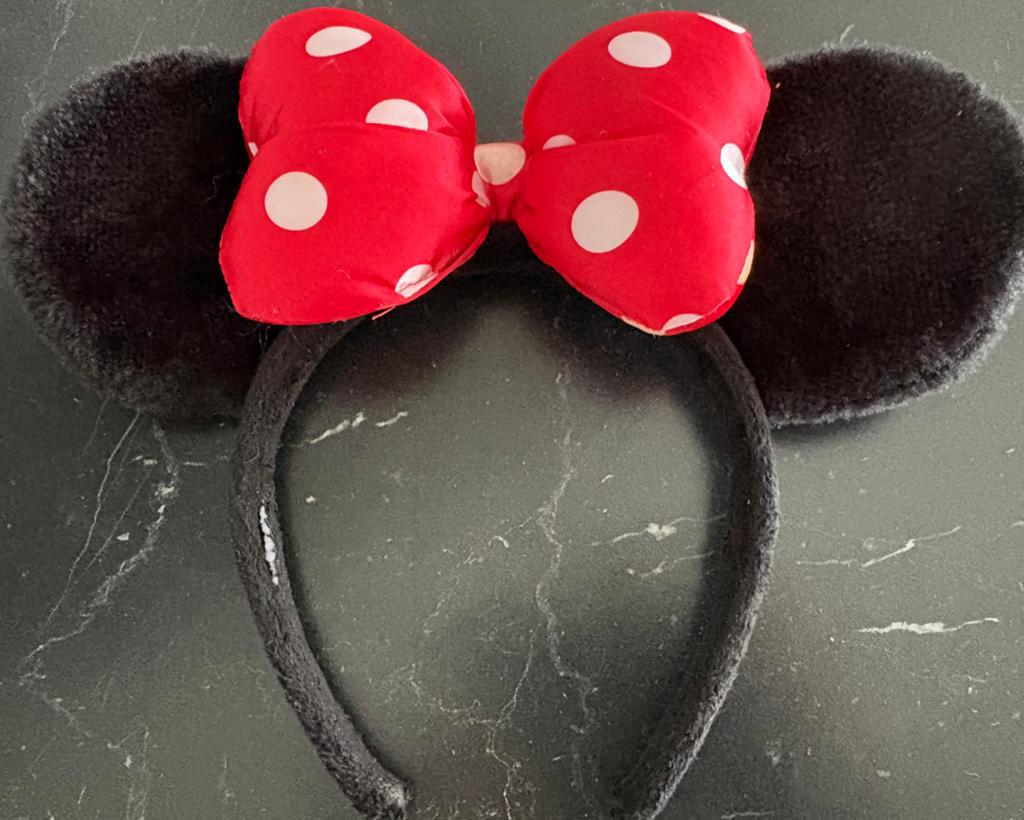 Minnie Mouse diadeem met rode strik, Ophalen of Verzenden, Gebruikt