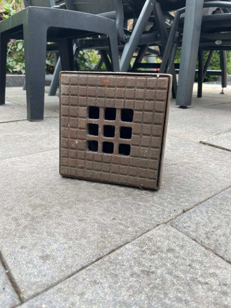Schrobput Afvoerputje 20x20 cm + emmer, Ophalen, Afvoer, Gebruikt, Pvc