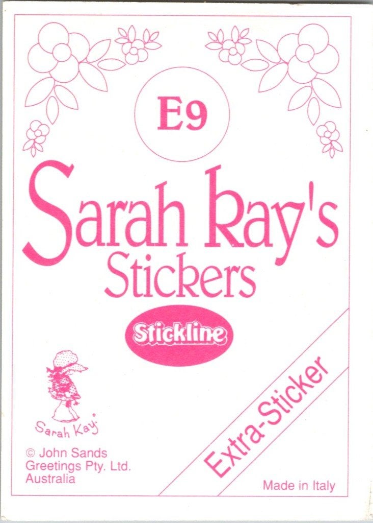 Sarah Kay sticker: 9 blauwe stickers, Verzenden, Zo goed als nieuw