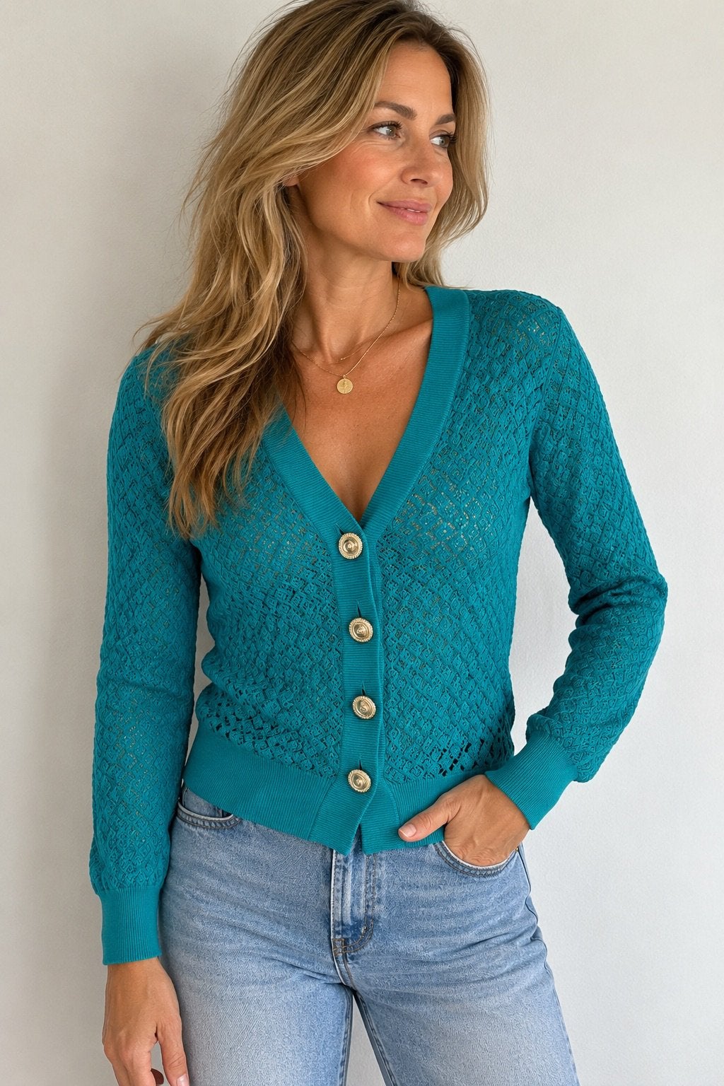 Claudie Pierlot cardigan maat 38/M/turquoise, Kleding | Dames, Maat 38/40 (M), Blauw, Claudie Pierlot, Nieuw