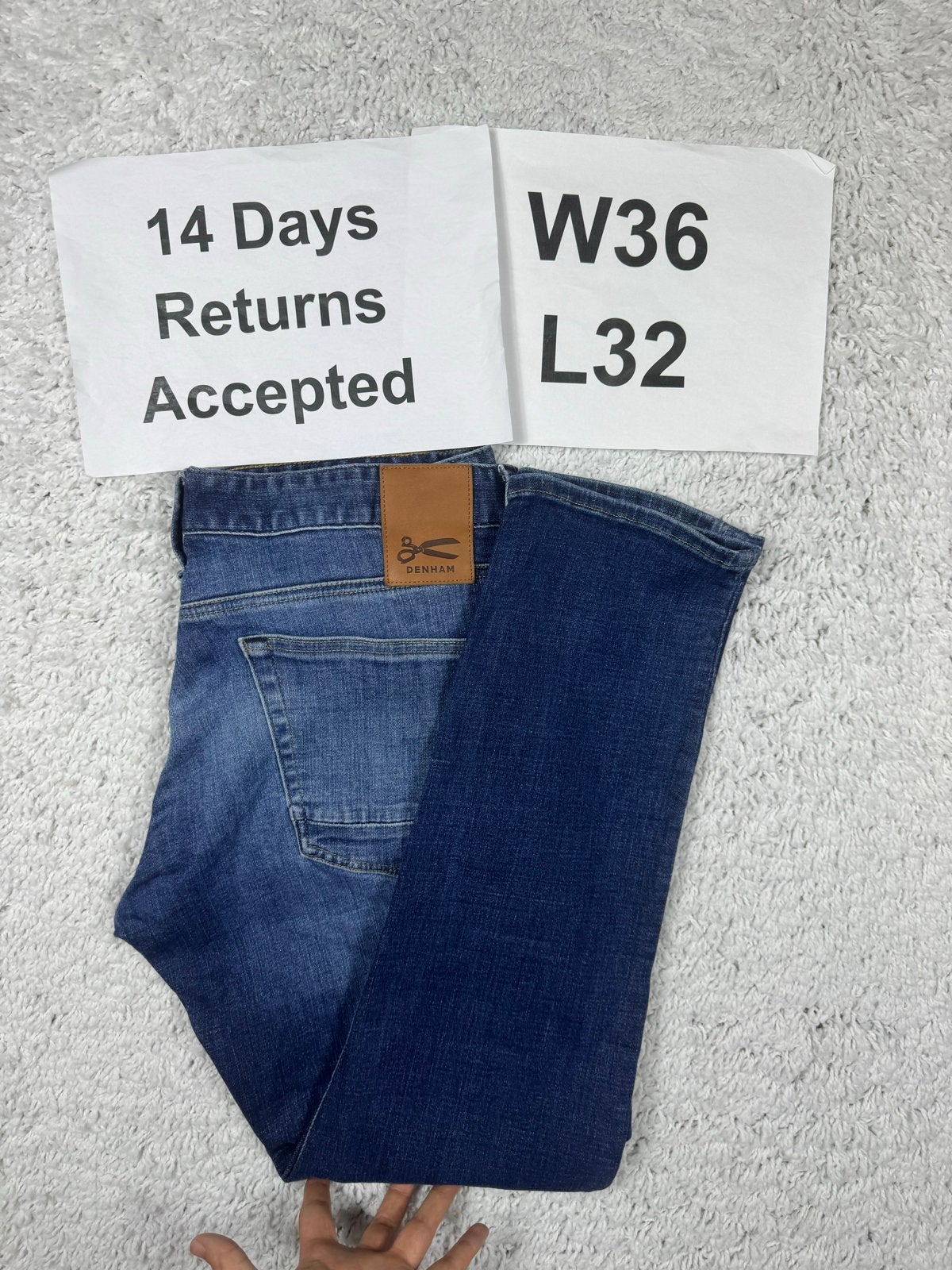 Denham Razor Slim Fit Jeans - Blauw - W36 L32 3115, W36 - W38 (confectie 52/54), Blauw, U, Ophalen of Verzenden
