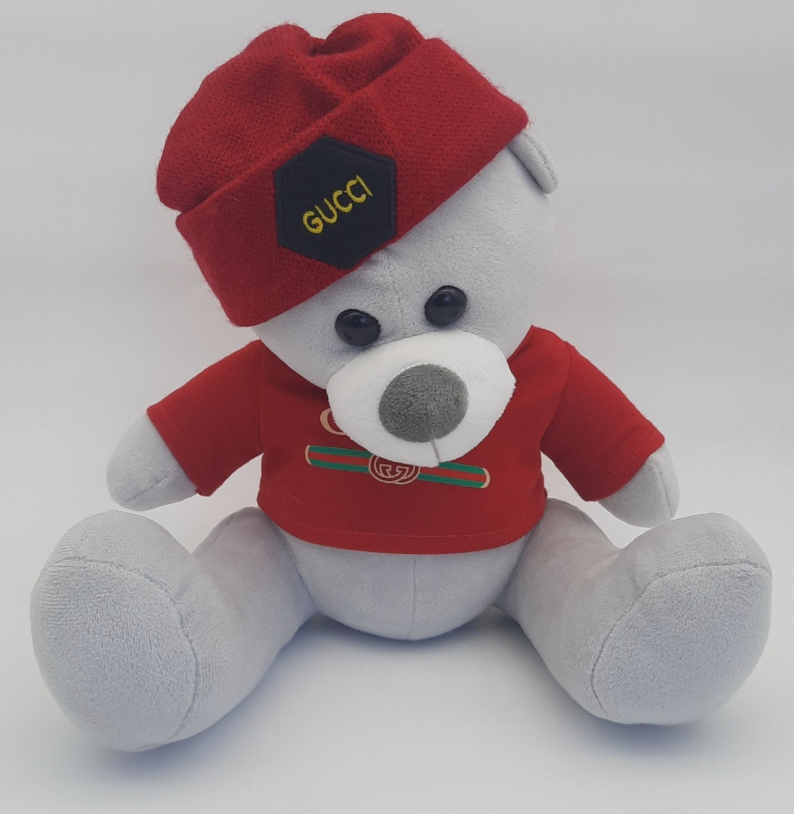 Kermis GUCCI knuffel beer ca. 26cm hoog NIEUWstaat!, Ophalen of Verzenden, Zo goed als nieuw, Beer, Middelgroot (20 tot 80 cm)