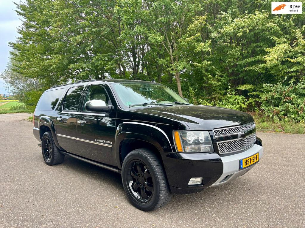 Chevrolet SUBURBAN LTZ | 6 pers. | Facelift. | APK 10-2026!, Automaat, Zwart, Bedrijf, Vierwielaandrijving