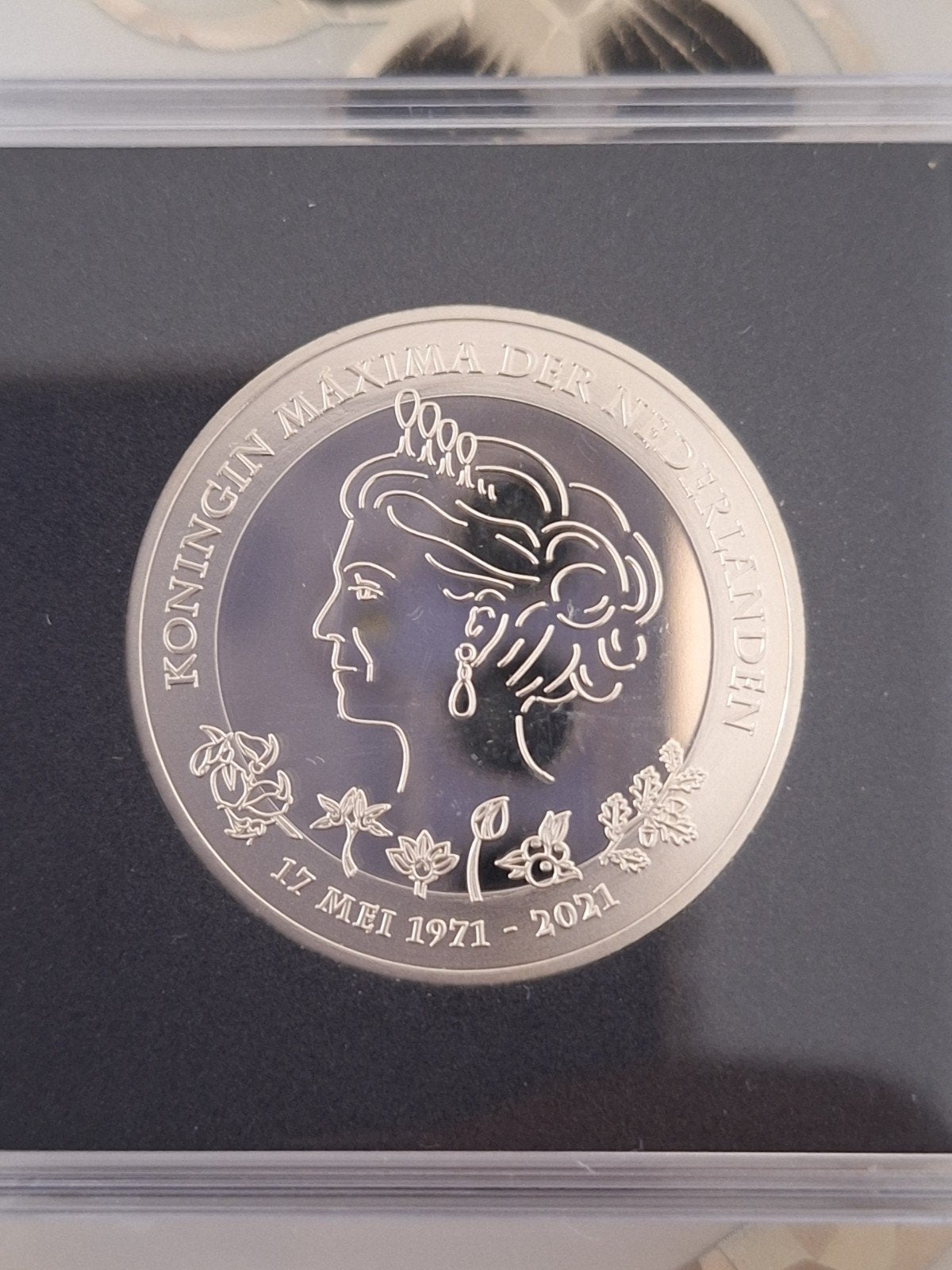 Zilveren Herdenkingsmunt Koningin Máxima 50 jaar, Postzegels en Munten, Munten | Nederland, Koningin Beatrix, Zilver, Losse munt