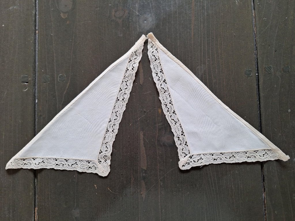 Antiek kraagje, het bestaat uit 2 delen, Antiek en Kunst, Antiek | Kleding en Accessoires, Ophalen of Verzenden