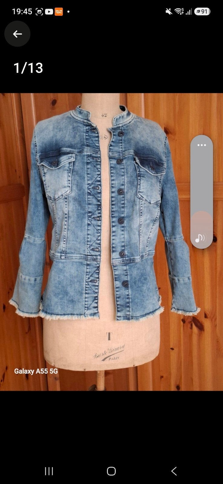 sandwich supeegave bohemian spijkerjas, Maat 38/40 (M), Blauw, Ophalen of Verzenden, Zo goed als nieuw