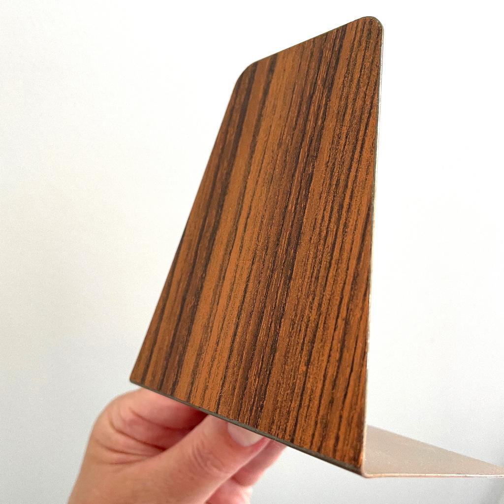 vintage MidCentury Deens design BOEKENSTEUN metaal teak look, Ophalen of Verzenden, Gebruikt