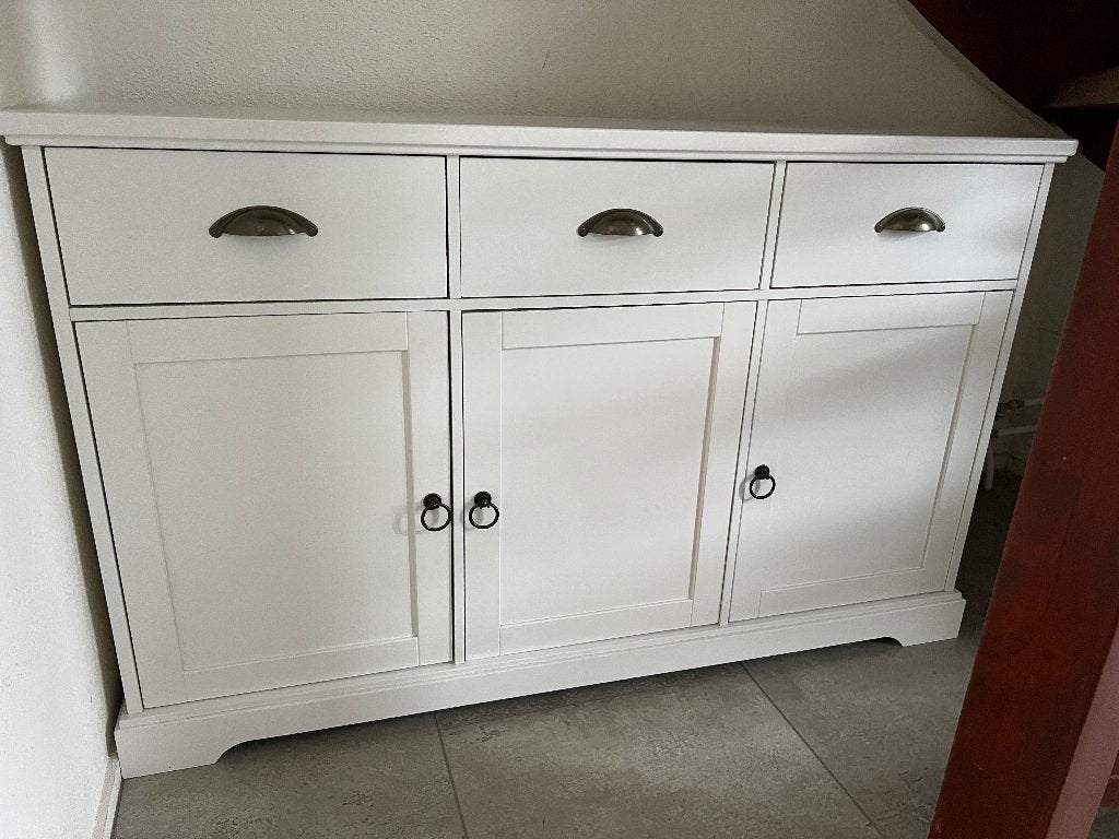 Dressoir wit, Ophalen, Gebruikt, 100 tot 150 cm, 25 tot 50 cm
