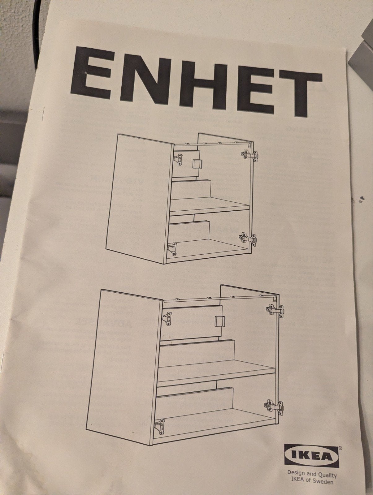 Wastafelkastje IKEA Enhet - Nieuw met kleine beschadiging, Ophalen, Zo goed als nieuw