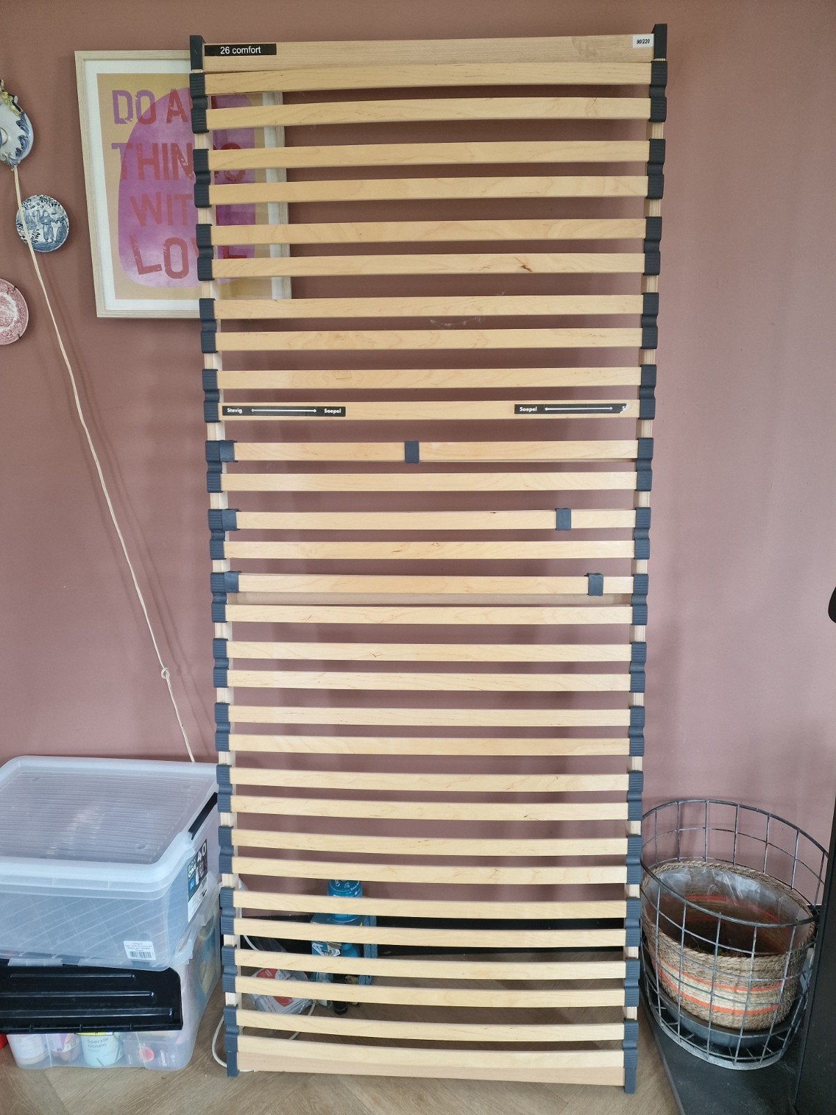 Lattenbodem 90x220, Huis en Inrichting, Ophalen, Gebruikt, 90 cm, Eenpersoons