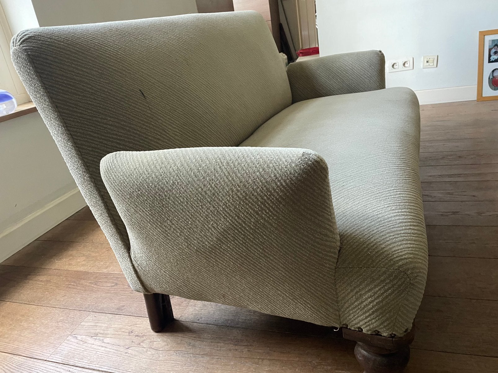 Gratis antiek bankje, Huis en Inrichting, Gebruikt, Ophalen of Verzenden, Stof, 75 tot 100 cm