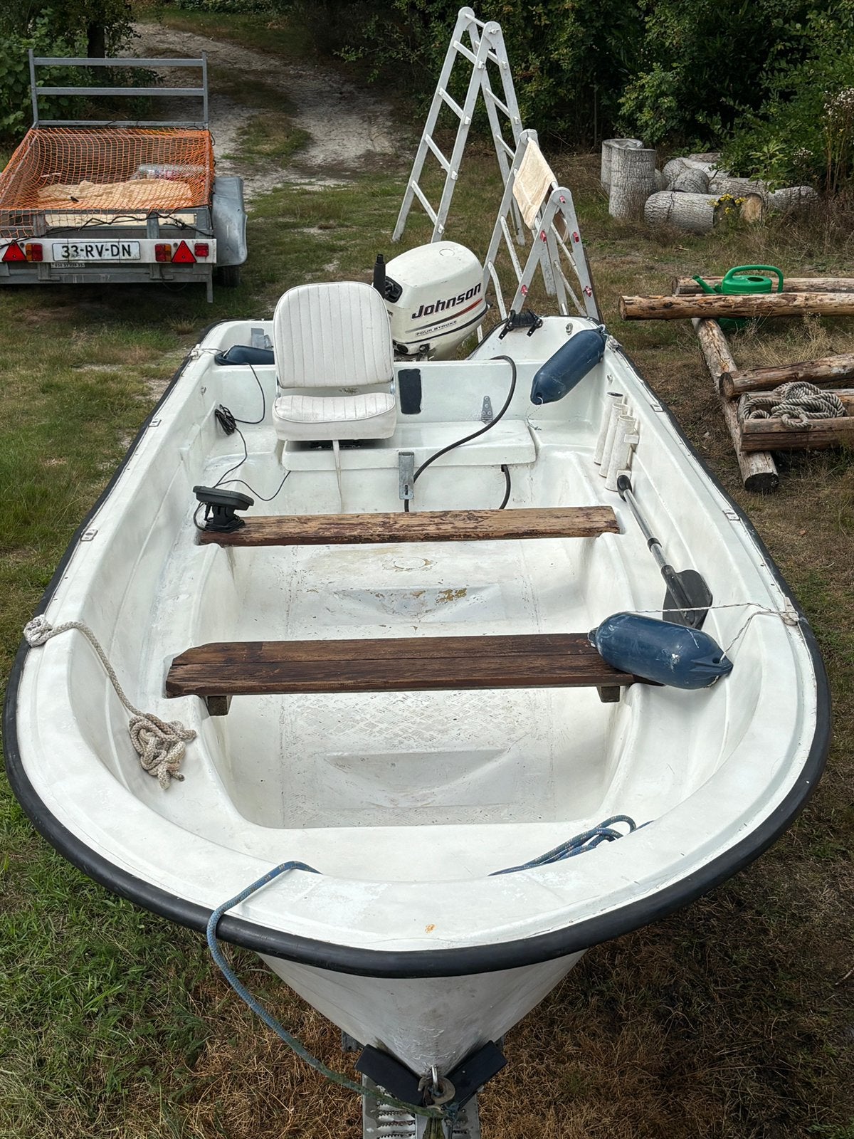 Te koop toer/visboot, Ophalen, Zo goed als nieuw, Polyester