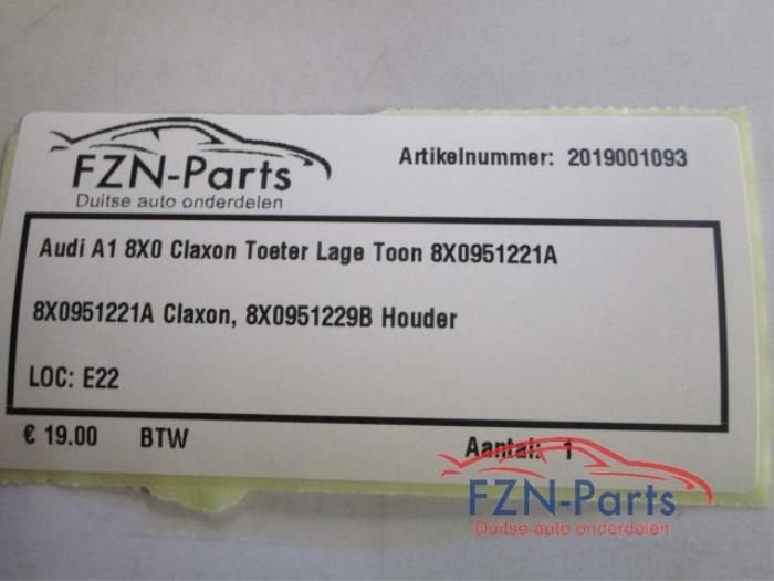 Claxon Audi A1 (22727251), Ophalen of Verzenden, Gebruikt