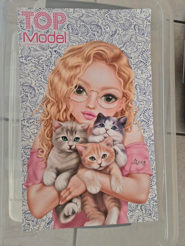 Poster TOPModel Lizzy met kittens, Ophalen, Gebruikt, Boek of Gids