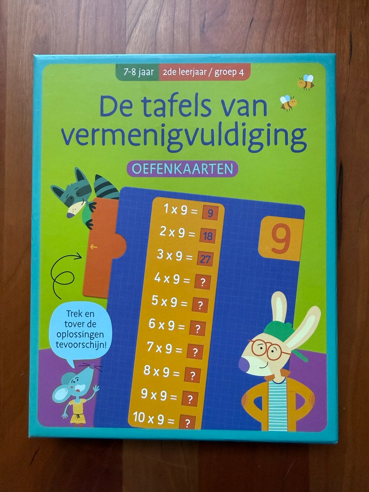 De tafels van vermenigvuldiging oefenkaarten, Ophalen of Verzenden, Zo goed als nieuw, Rekenen