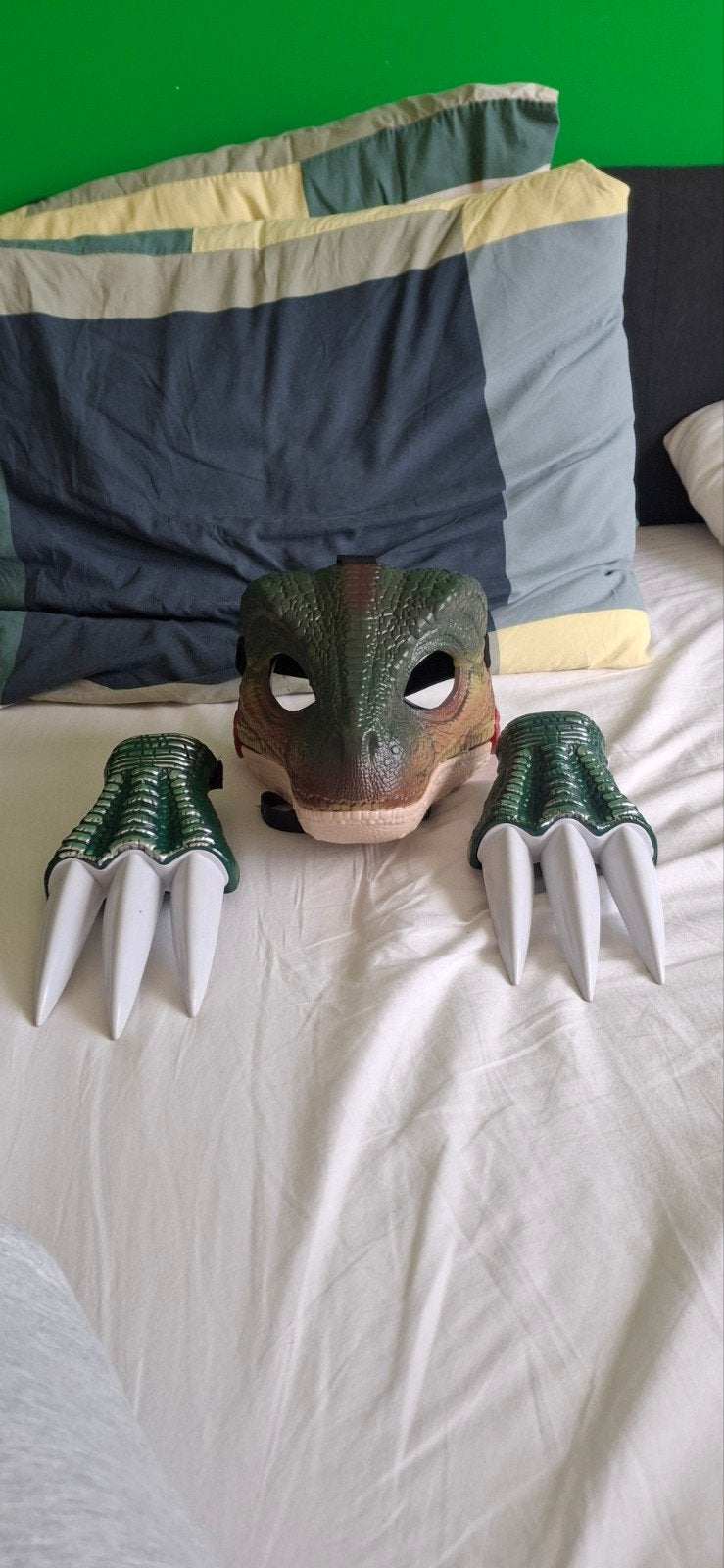 Dinosaurus Masker en Klauwen Set - Zo goed als nieuw, Ophalen, Zo goed als nieuw, 104 of kleiner, Jongen of Meisje