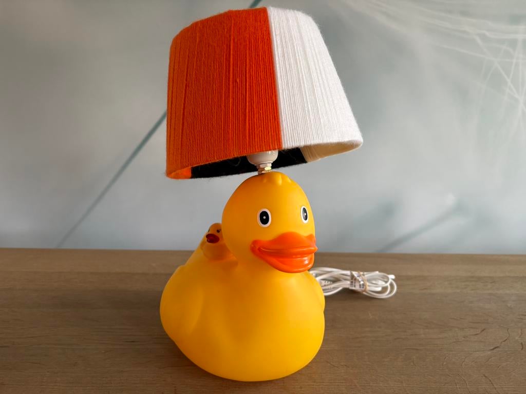 Fantastische unieke badeendlamp made by me Origin’Lily, Ophalen of Verzenden, Nieuw, Uniek origineel upcycle restyle circulair