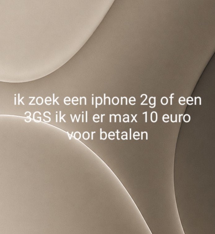 ik zoek een iphone 2G of een 3GS, Telecommunicatie, Ophalen of Verzenden