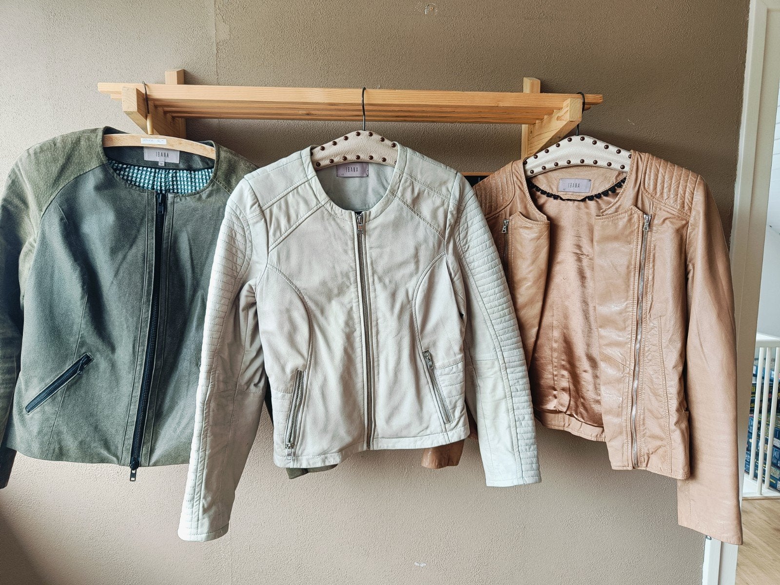 3 leren jasjes Ibana, maat 40 en 42, Bruin, Maat 42/44 (L), IBANA, Ophalen of Verzenden