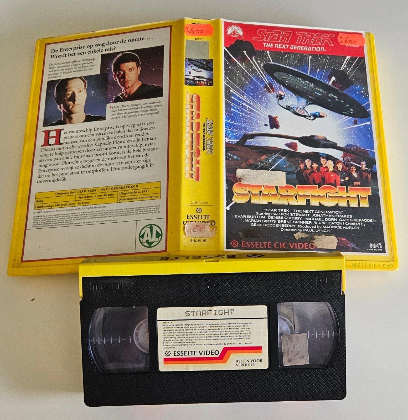 Ex-Rental VHS Star Trek: The Next Generation, Starfight, Verzenden, Ex-rental, Science Fiction en Fantasy, Vanaf 6 jaar