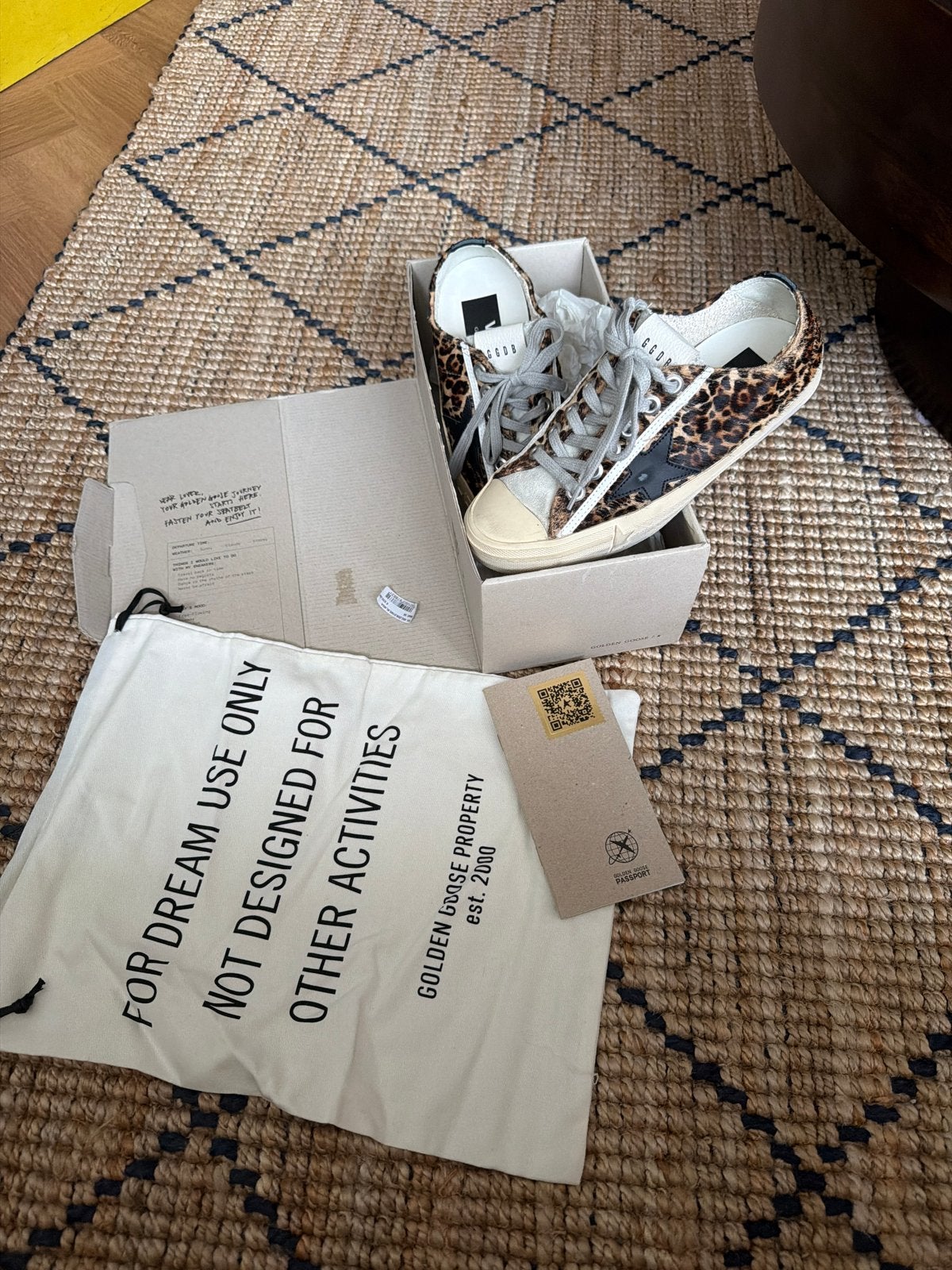 Golden Goose V Star Sneakers Maat 36 Leopard, Kleding | Dames, Schoenen, Ophalen, Zo goed als nieuw, Bruin, Sneakers of Gympen