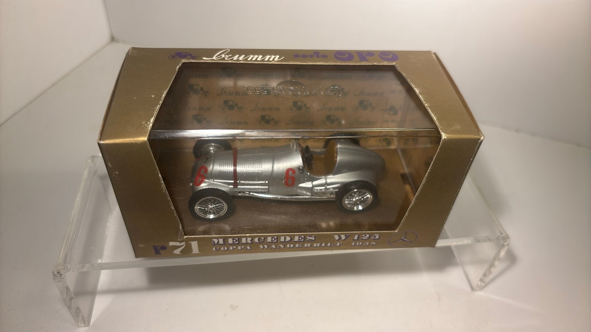 Mercedes w125 coppa wanderbilt 1938 brumm 1.43, Overige merken, Auto, Ophalen of Verzenden, A
