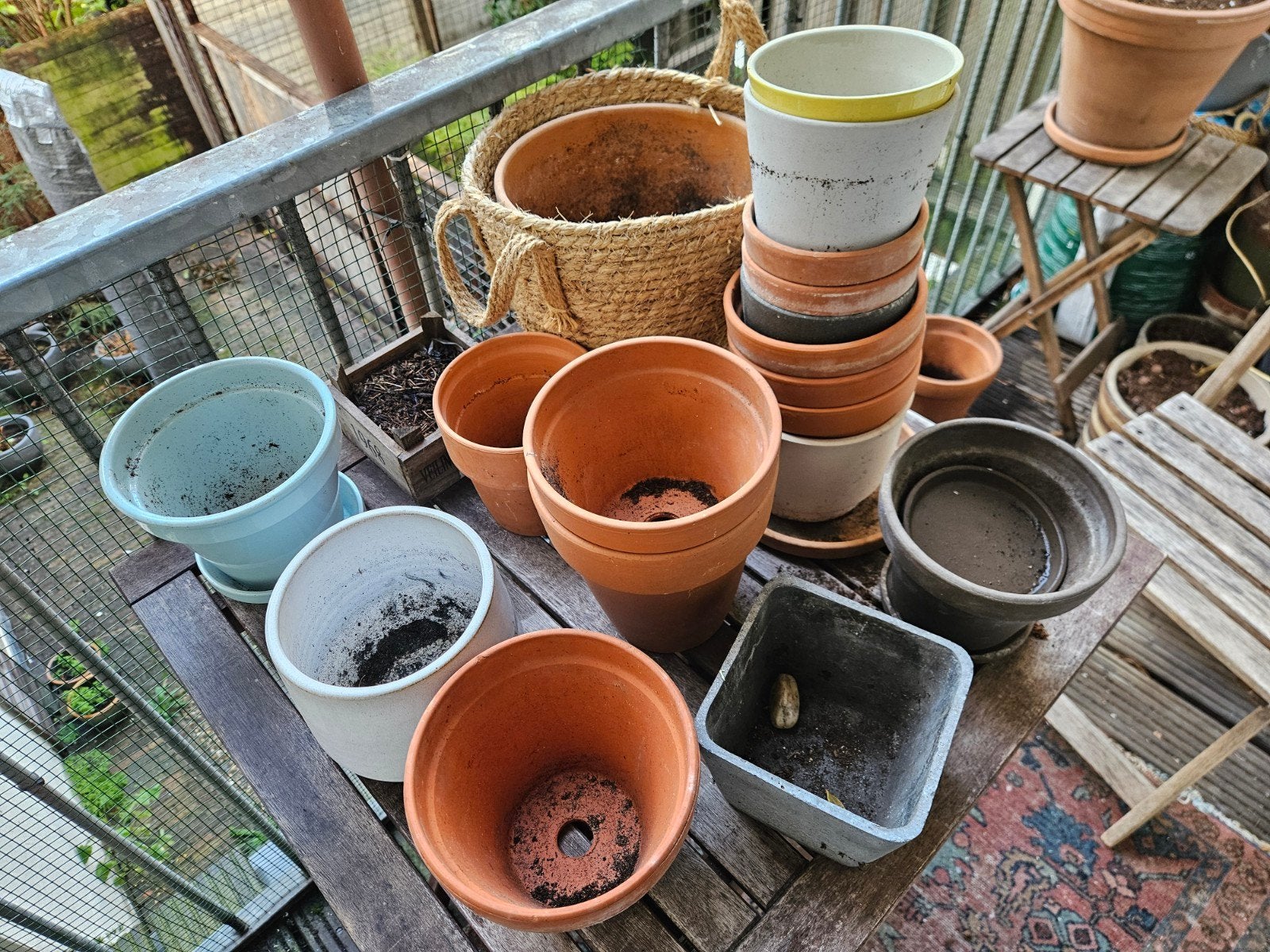 Diverse plantenpotten, Tuin en Terras, Ophalen, Rond, Binnen, Zo goed als nieuw