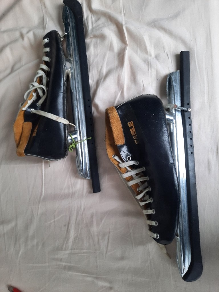 Vintage Eagle ijsschaatsen / noren maat 44 – Zwart, Gebruikt, Noren, Ophalen, Overige merken