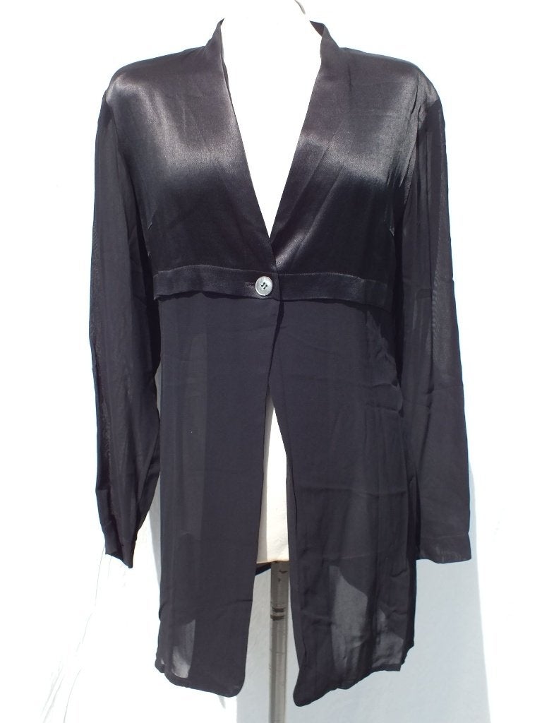 Aparte zwarte blouse.Mt M.Merk Bogie, Maat 38/40 (M), ., Zwart, Ophalen of Verzenden