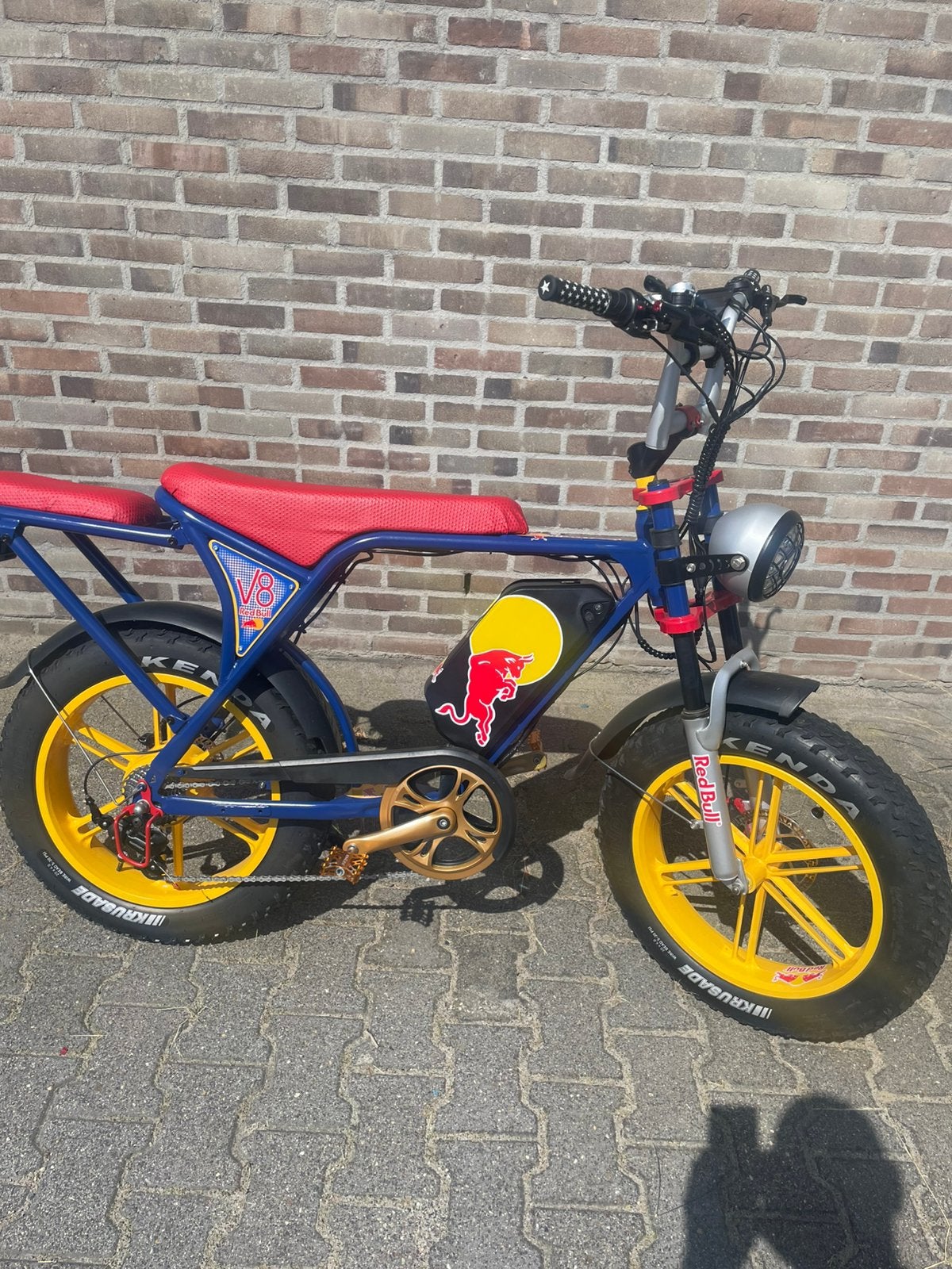 Ouxi v8 red bull custom fatbike lees omschrijv, Fietsen en Brommers, Elektrische fietsen, Overige merken, Ophalen of Verzenden